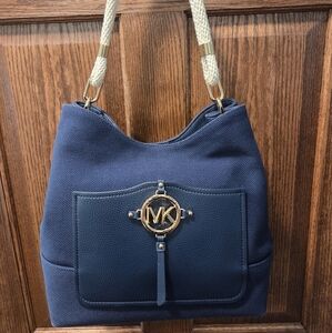 Michael Kors Amy Rope Canvas Tote - Navy